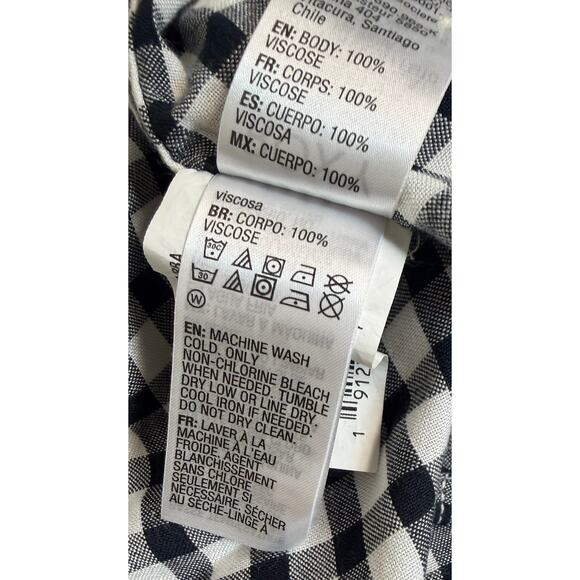 Roxy Women Jacket Hoodie Cardigan Sizee Large L Black White Plaid Roll Tab New - Picture 11 of 11